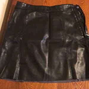 Faux leather skirt